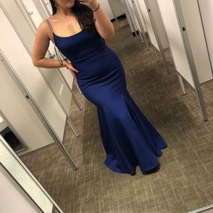 Size 8 blue gown from Nordstrom. Worn once